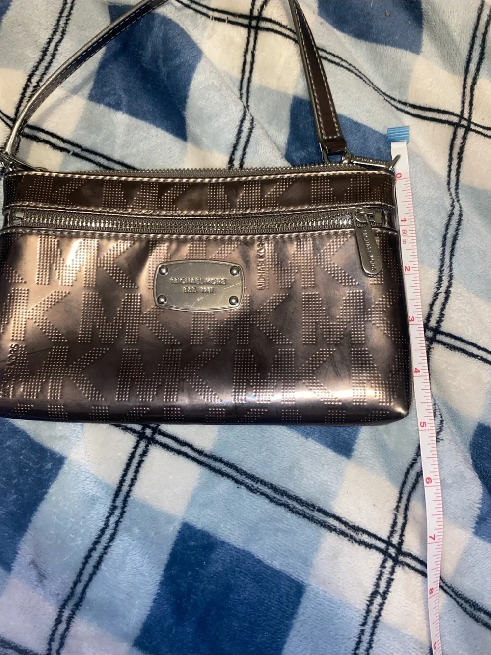 Michael Kors Metallic Bronze Wristlet Clutch